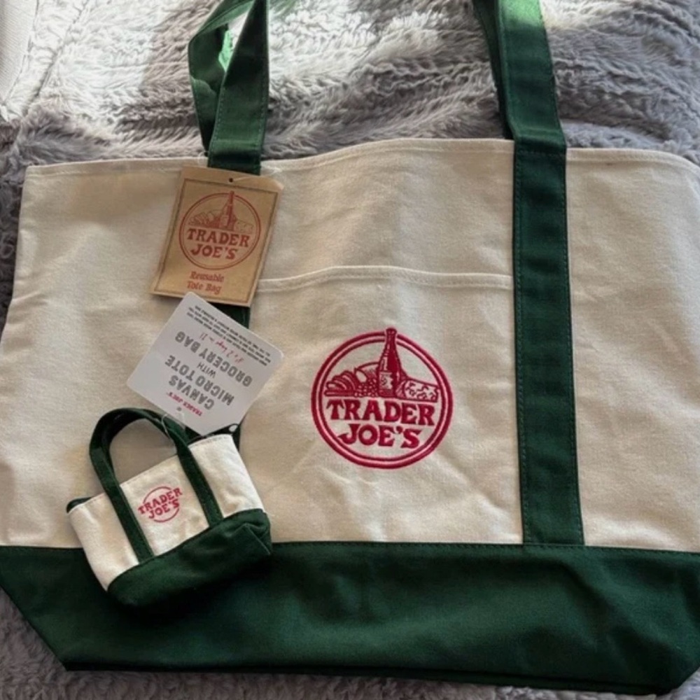 Trader Joe's Designer Canvas Tote Bag Collectors Set